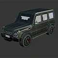 Dark Gray Off Road SUV With Large Wheels Red Brake Calipers And Bold Grille