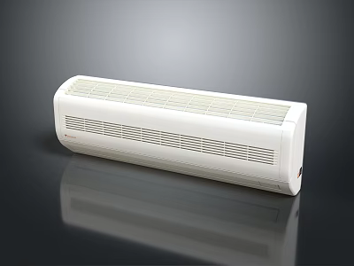 Modern White Air Conditioner Fan With Sleek Grille Design For Home Use 3d model