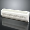 Modern White Air Conditioner Fan With Sleek Grille Design For Home Use
