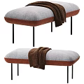 Modern Upholstered Sofa Bench With Slender Metal Legs Multiple Color Options For Home Interior Decor