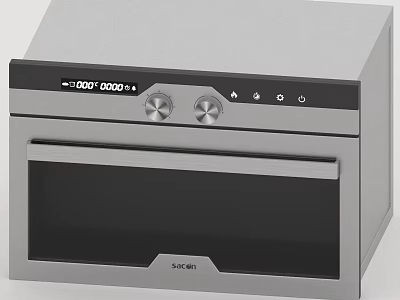Siemens Modern Kitchen Oven with Stainless Steel Design Digital Display and Control Knobs 3d model