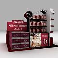 Costa Coffee Retail Display Shelf With Canned Coffee And Promotional Signage Design