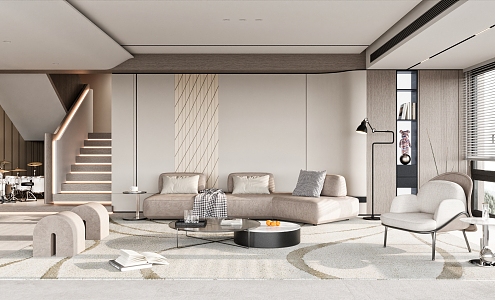 modern living room 3d model