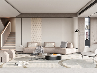 modern living room 3d model