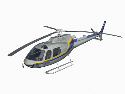 Modern Helicopter Passenger Aircraft Transportation 3d model