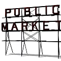 Outdoor Public Market Billboard With Metal Support Frame Structure Design