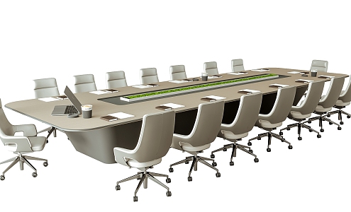 Modern Conference Table and Chair Combination Office Chair Conference Table 3d model