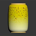 Elegant Gold and Black Beverage Container Adorned With Intricate Gold Patterns On Dark Background