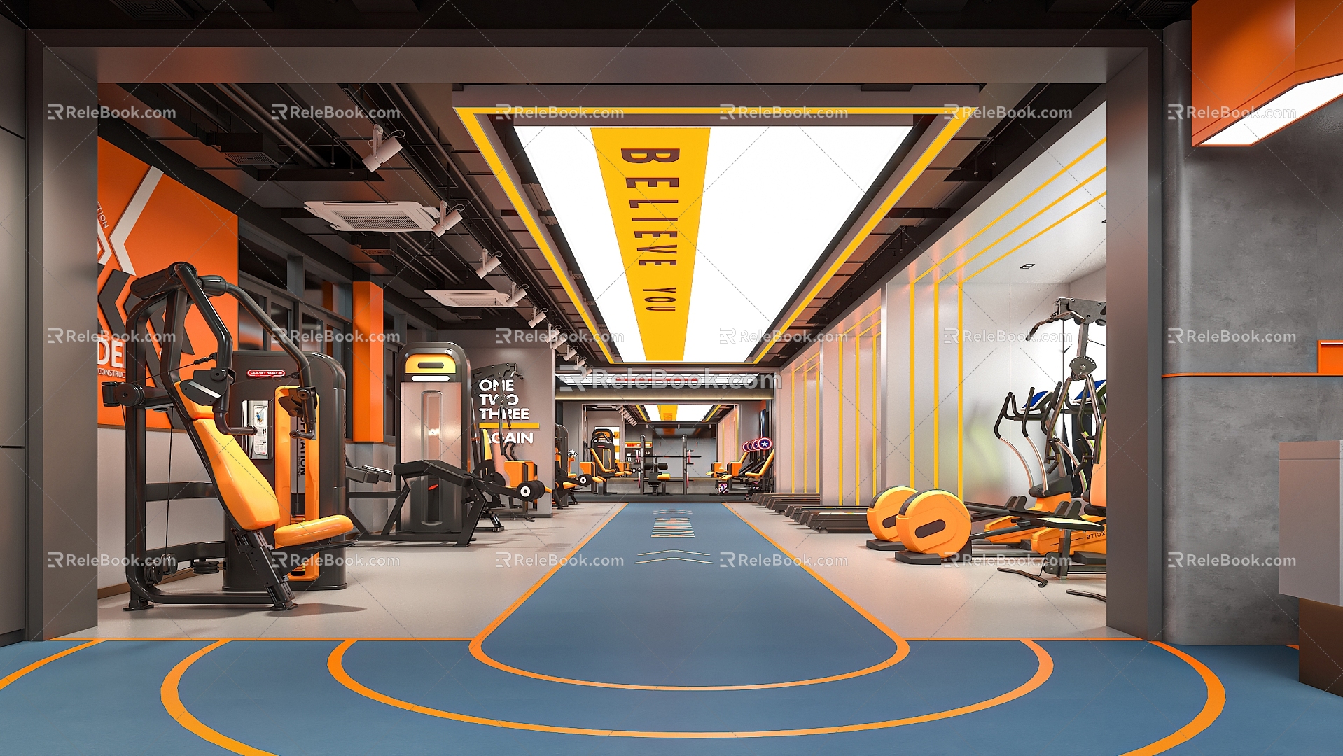 Modern Gym 3d model