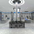 Modern Clothing Store Interior Design With Clothing Displays Racks Mannequins And Bright Lighting