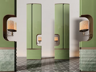 Hotel Modern Hotel Screen Partition Combination Atrium 3d model