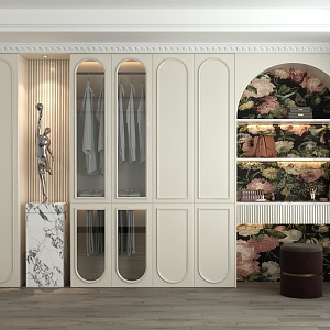 French Cream Wardrobe 3d model