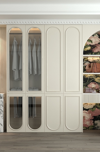 French Cream Wardrobe 3d model