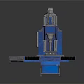 Industrial Blue Vertical Milling Machine with Worktable Spindle And Control Panel