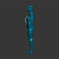 Human Body Organ And Hair Anatomical 3D Model With Transparent Internal Structure