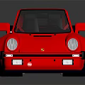 Sleek Red Sports Car Featuring Black Roof Rear Spoiler And Silver Wheels