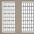 Two Symmetrical Casement Windows Featuring Grid Pattern And White Frame Design