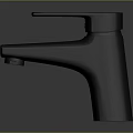 Black Modern Bathroom Faucet With Single Handle And Sleek Design