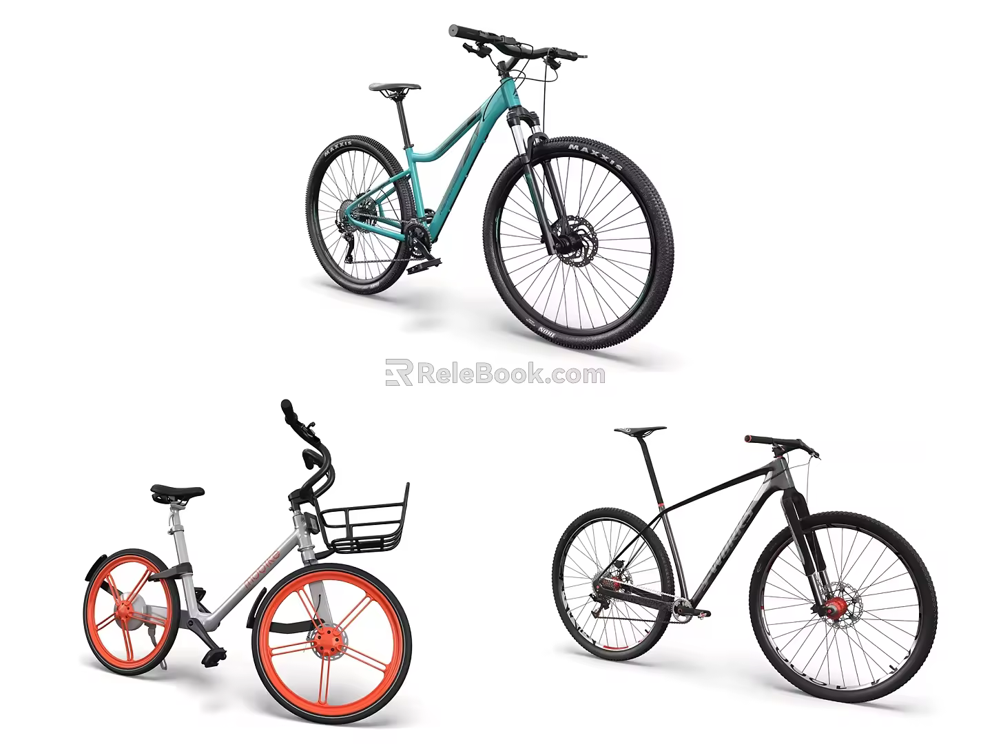 Bicycle combination bicycle sharing bicycle 3d model