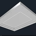 Modern Square Ceiling Design With Recessed LED Strip Lights And Layered Structure