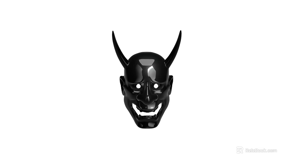 Black Horned Hat With Metallic Shine And Distinctive Stylish Design For Fashion 3d model 