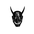 Black Horned Hat With Metallic Shine And Distinctive Stylish Design For Fashion