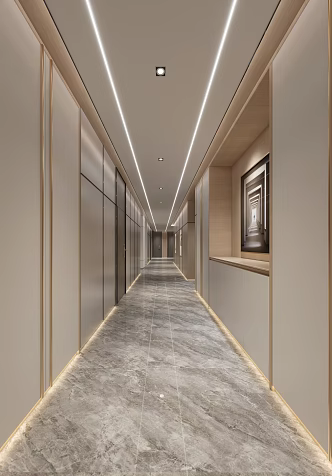 Modern Away Hotel Entrance Away 3d model