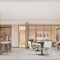 Modern Office Interior Design With Large Windows Curtains Desk Office Chair Sofa And Rug