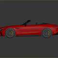 Red Convertible Sports Car With Sleek Design Black Top And Shiny Reflection On Dark Surface