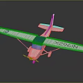 White And Blue Model Passenger Plane With Propeller And X296IN Registration On Wings