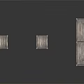 Three Metal Shelves In Different Sizes With Open Tier Design For Storage