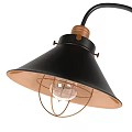 Modern Industrial Lighting Fixture Combination With Black Copper Pendant Lights And Wall Sconce