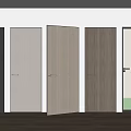 Modern Swing Doors in Various Colors and Textures for Interior Design 3d model