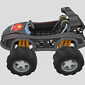 Toy Monster Truck With Cartoon Character Design And Large Off Road Wheels