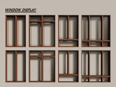 New Chinese-style Window Hollow-out Window Carved Window Grated Window Wooden Window 3d model