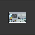 Fun Cartoon Laboratory Scene With Experiment Tables And Scientific Equipment