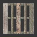 Industrial Wooden Pallet With Slats Used In Logistics And Warehousing Operations