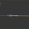 Traditional Weapon Spear With Sharp Metal Head And Ornate Wooden Handle