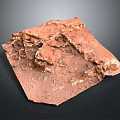 Reddish Brown Rough Textured Natural Rock Like Formation With Irregular Surface