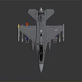 Gray Military Fighter Jet With Multiple Mounted Missiles And Cockpit Design