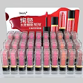 Randoly Brand New Hydrating Lip Gloss Display Shelf With Pink Tubes In Retail Store