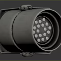Industrial Metal Spotlight With Adjustable Stand Base And Perforated Front Cover