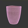 Brown Textured Ceramic Vase For Home Decor With Rustic Surface And Simple Design 3d model