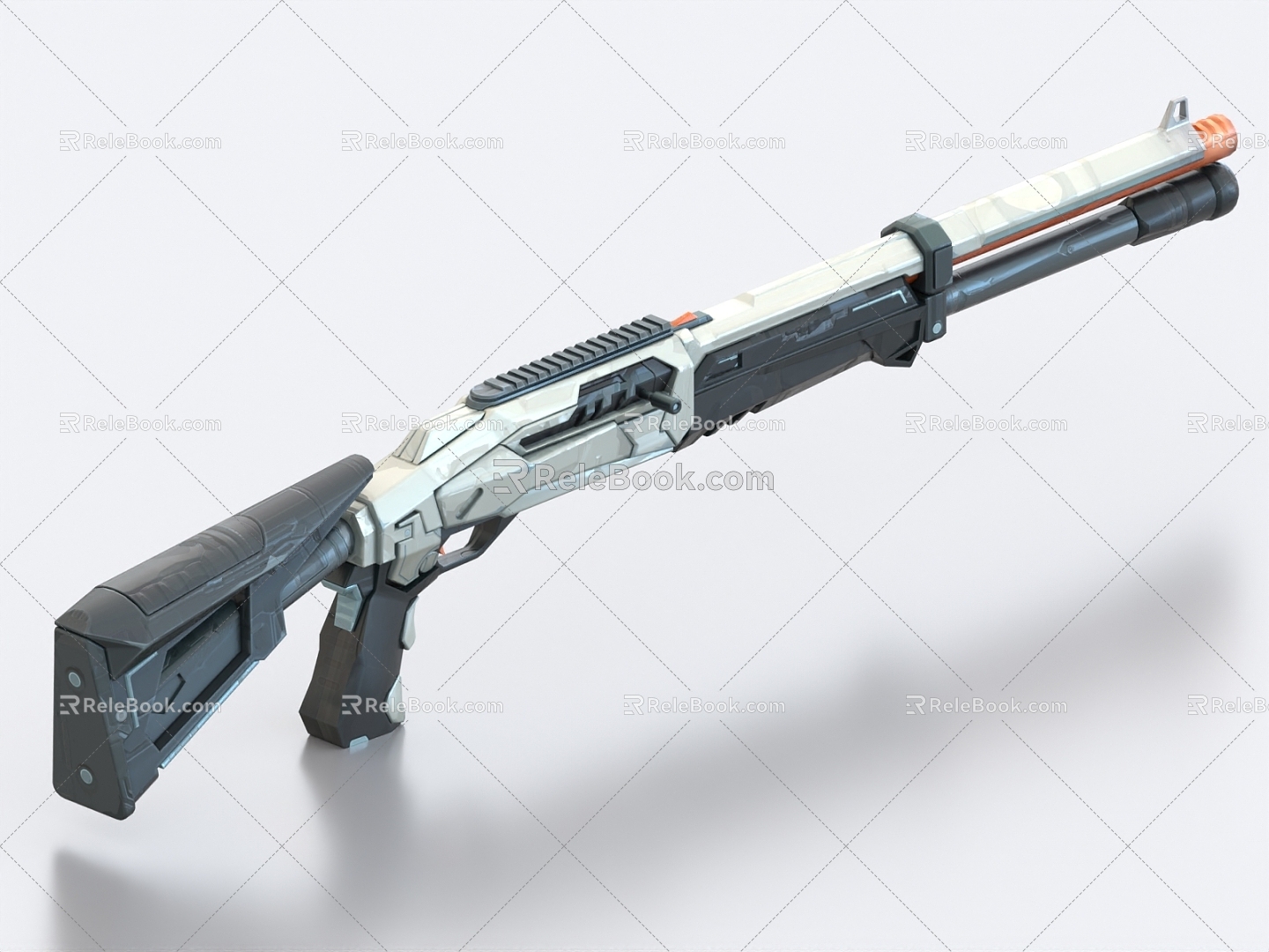 Assault Rifle Automatic Rifle Weapon Firearms Sci-fi Rifle Sci-fi Gun Shotgun 3d model