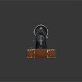 Vintage Sewing Machine With Wooden Base And Decorative Patterns On Black Body