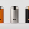 Modern Bosch Kitchen Appliances With Orange Silver Black Colors And Transparent Top Design