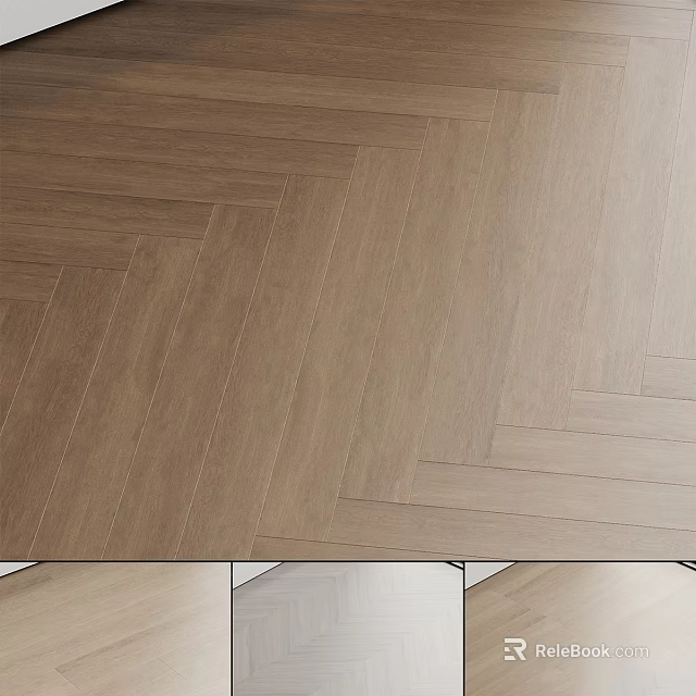 Wooden Floor Herringbone Pattern Planks Featuring Natural Wood Texture And Construction Design Elements 3d model 