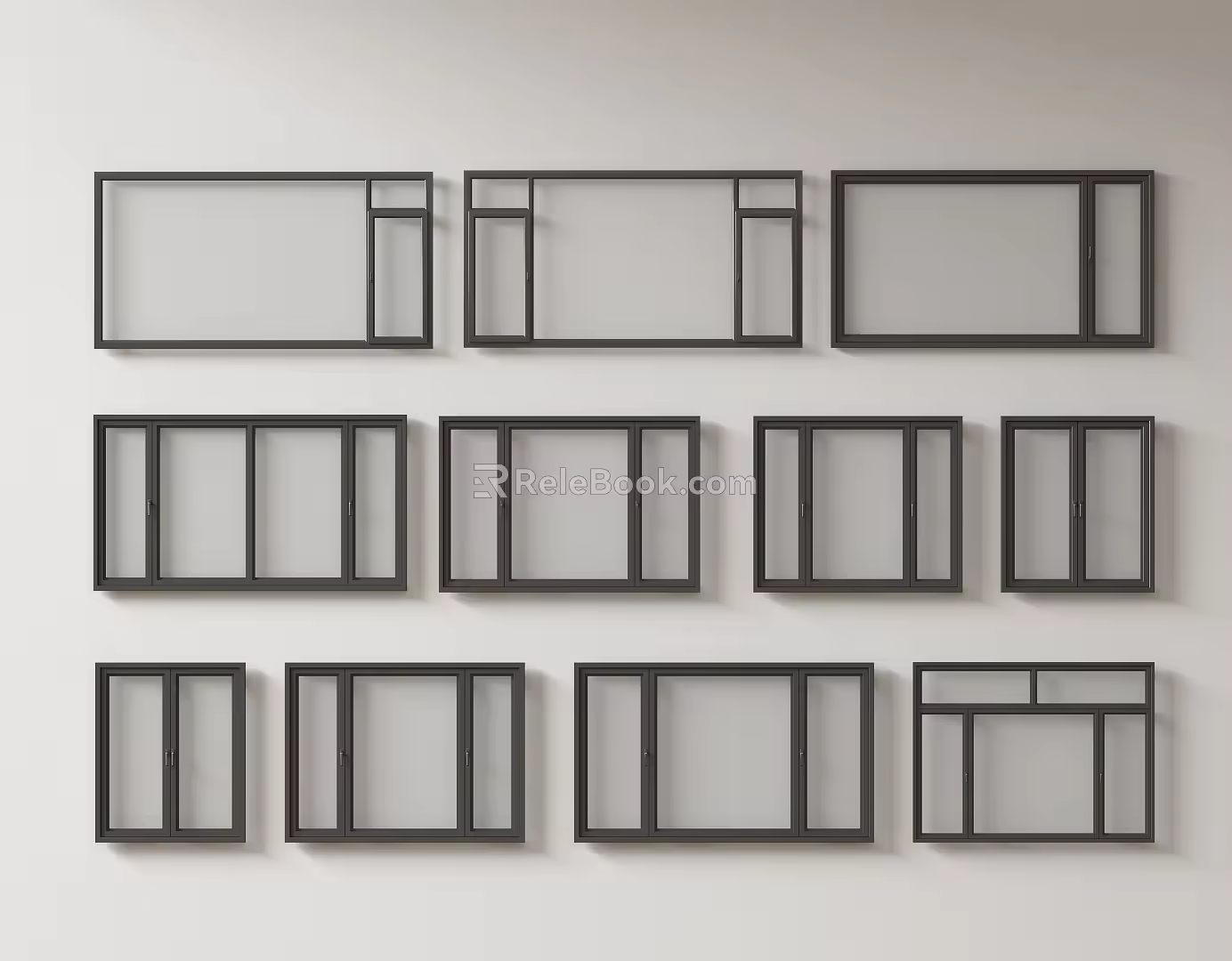Modern windows combination windows glass windows floor-to-ceiling windows balcony windows bay windows bedroom windows sliding windows casement windows doors and windows 3d model