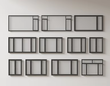 Modern windows combination windows glass windows floor-to-ceiling windows balcony windows bay windows bedroom windows sliding windows casement windows doors and windows 3d model