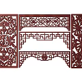 New Chinese Style Flower Lattice Window Carved Hollow Carved Window Corner Carved Gypsum Line Carved Window Pattern Carved 3d model